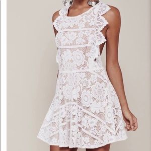 White lace dress.